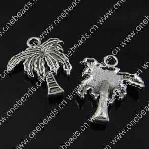 Pendant. Fashion Zinc Alloy Jewelry Findings. Tree 21.5x19mm. Sold by Bag