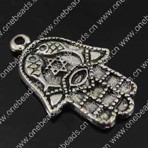 Pendant. Fashion Zinc Alloy Jewelry Findings. Hand 26.5x17mm. Sold by Bag