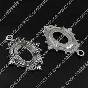 Zinc Alloy Cabochon Settings. Fashion Jewelry Findings. 36x26mm, Inner dia：18x14mm. Sold by Bag