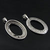 Zinc Alloy Cabochon Settings. Fashion Jewelry Findings. 41x23.5mm, Inner dia：30x20.5mm. Sold by Bag