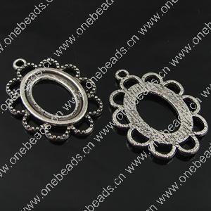 Zinc Alloy Cabochon Settings. Fashion Jewelry Findings. 32x23mm, Inner dia：18x13.2mm. Sold by Bag