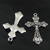 Pendant. Fashion Zinc Alloy Jewelry Findings. cross 34x21.5mm. Sold by Bag
