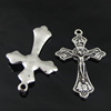 Pendant. Fashion Zinc Alloy Jewelry Findings. cross 34x21.5mm. Sold by Bag