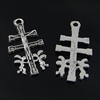 Pendant. Fashion Zinc Alloy Jewelry Findings. cross 30.5x15mm. Sold by Bag
