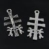 Pendant. Fashion Zinc Alloy Jewelry Findings. cross 30.5x15mm. Sold by Bag