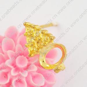 Copper earrings，Fashion Jewelry Findings, Head Size:7x2mm , Sold by bag