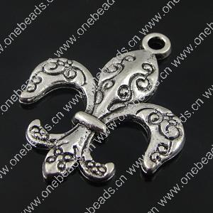 Pendant. Fashion Zinc Alloy Jewelry Findings. Anchor 26x21mm. Sold by Bag