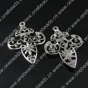 Pendant. Fashion Zinc Alloy Jewelry Findings. Anchor 38x28mm. Sold by Bag