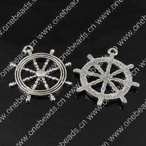 Pendant. Fashion Zinc Alloy Jewelry Findings. Wheel 29x26mm. Sold by Bag