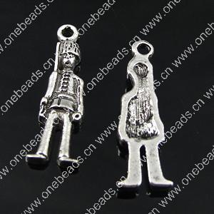 Pendant. Fashion Zinc Alloy Jewelry Findings. people 26x8mm. Sold by Bag