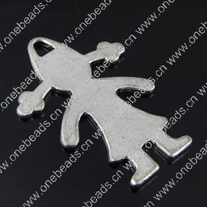 Pendant. Fashion Zinc Alloy Jewelry Findings. people 38x26mm. Sold by Bag