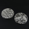 Pendant. Fashion Zinc Alloy Jewelry Findings. Flat oval 28x27.5mm. Sold by Bag
