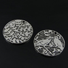 Pendant. Fashion Zinc Alloy Jewelry Findings. Flat oval 28x27.5mm. Sold by Bag