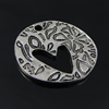 Pendant. Fashion Zinc Alloy Jewelry Findings. Flat Round 22mm. Sold by Bag

