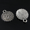 Pendant. Fashion Zinc Alloy Jewelry Findings. Flat Round 20x16mm. Sold by Bag
