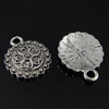 Pendant. Fashion Zinc Alloy Jewelry Findings. Flat Round 20x16mm. Sold by Bag