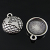 Pendant. Fashion Zinc Alloy Jewelry Findings. Flat Round 19x16mm. Sold by Bag
