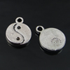 Pendant. Fashion Zinc Alloy Jewelry Findings. Flat Round 16x13mm. Sold by Bag