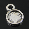 Pendant. Fashion Zinc Alloy Jewelry Findings. Flat Round 11x7.5mm. Sold by Bag
