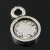 Pendant. Fashion Zinc Alloy Jewelry Findings. Flat Round 11x7.5mm. Sold by Bag