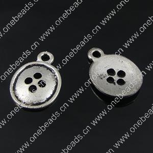 Pendant. Fashion Zinc Alloy Jewelry Findings. Flat oval 17x12mm. Sold by Bag