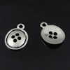 Pendant. Fashion Zinc Alloy Jewelry Findings. Flat oval 17x12mm. Sold by Bag

