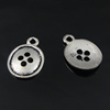 Pendant. Fashion Zinc Alloy Jewelry Findings. Flat oval 17x12mm. Sold by Bag