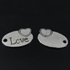 Pendant. Fashion Zinc Alloy Jewelry Findings. oval 19x13mm. Sold by Bag
