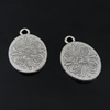 Pendant. Fashion Zinc Alloy Jewelry Findings. Flat Round 21x14.5mm. Sold by Bag
