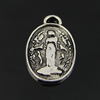 Pendant. Fashion Zinc Alloy Jewelry Findings. Flat oval 17.5x10mm. Sold by Bag