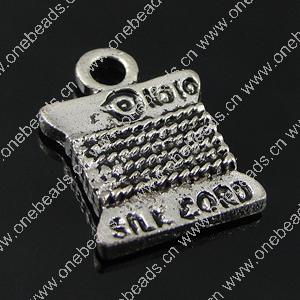 Pendant. Fashion Zinc Alloy Jewelry Findings. Rectangle 15x11mm. Sold by Bag