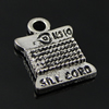 Pendant. Fashion Zinc Alloy Jewelry Findings. Rectangle 15x11mm. Sold by Bag
