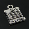 Pendant. Fashion Zinc Alloy Jewelry Findings. Rectangle 15x11mm. Sold by Bag