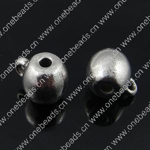 Pendant. Fashion Zinc Alloy Jewelry Findings. Drum 10x8mm. Sold by Bag