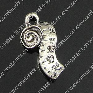 Pendant. Fashion Zinc Alloy Jewelry Findings. 20x10mm. Sold by Bag