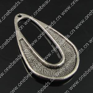 Pendant. Fashion Zinc Alloy Jewelry Findings. Teardrop 45x26mm. Sold by Bag