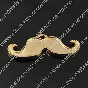 Pendant. Fashion Zinc Alloy Jewelry Findings. mustache 9x21mm. Sold by Bag