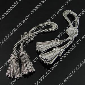 Pendant. Fashion Zinc Alloy Jewelry Findings. 82x25mm. Sold by Bag