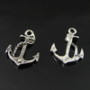 Pendant. Fashion Zinc Alloy Jewelry Findings. Anchor 17x12.5mm. Sold by Bag
