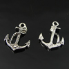 Pendant. Fashion Zinc Alloy Jewelry Findings. Anchor 17x12.5mm. Sold by Bag