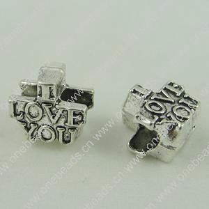 Europenan style Beads. Fashion jewelry findings. 11x11mm, Hole size:5mm. Sold by Bag