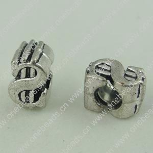 Europenan style Beads. Fashion jewelry findings. 11.5x7mm, Hole size:5mm. Sold by Bag