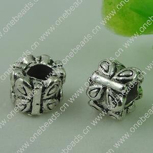 Europenan style Beads. Fashion jewelry findings. 10x7mm, Hole size:4.5mm. Sold by Bag