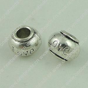 Europenan style Beads. Fashion jewelry findings. 11.5x8.5mm, Hole size:5mm. Sold by Bag