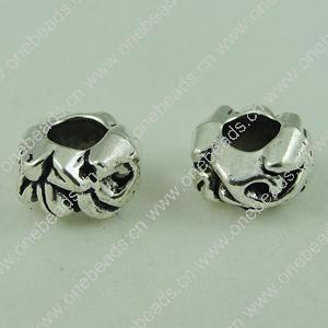 Europenan style Beads. Fashion jewelry findings. 10x7mm, Hole size:5mm. Sold by Bag