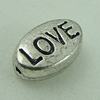 Beads. Fashion Zinc Alloy jewelry findings. Flat oval 9.5x6mm，Hole size:1mm. Sold by Bag

