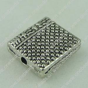 Beads. Fashion Zinc Alloy jewelry findings. Rectangle 10x9mm，Hole size:1.5mm. Sold by Bag