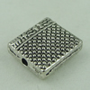 Beads. Fashion Zinc Alloy jewelry findings. Rectangle 10x9mm，Hole size:1.5mm. Sold by Bag
