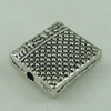 Beads. Fashion Zinc Alloy jewelry findings. Rectangle 10x9mm，Hole size:1.5mm. Sold by Bag