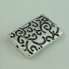 Beads. Fashion Zinc Alloy jewelry findings. Rectangle 23x15mm，Hole size:1.5mm. Sold by Bag
